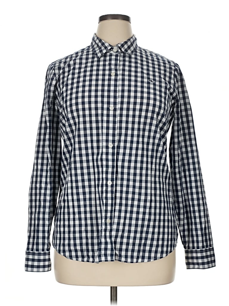 Pre-owned Vineyard Vines Long Sleeve Button Down Shirt In Blue