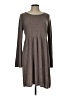 Suzanne Betro Solid Gray Casual Dress Size L - photo 1