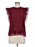 Guest Editor 100% Polyester Burgundy Sleeveless Blouse Size M - photo 1