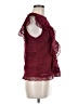 Guest Editor 100% Polyester Burgundy Sleeveless Blouse Size M - photo 4