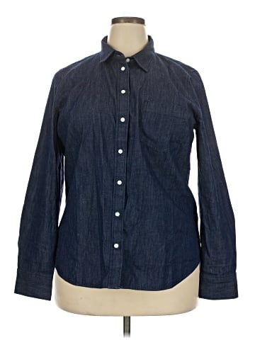 J.Crew Factory Store Long Sleeve Button-Down Shirt (view 1)