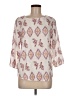 Ana & Rose 100% Polyester Hearts Ivory 3/4 Sleeve Blouse Size M - photo 1
