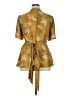 Ann Taylor LOFT 100% Polyester Gold Kimono Size 16 - photo 2