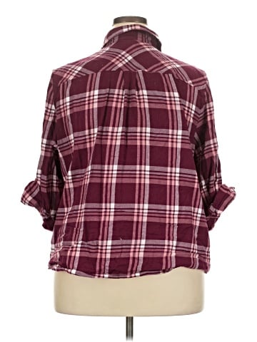 J.Crew Factory Store 3/4 Sleeve Button-Down Shirt (view 2)