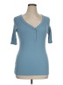 Torrid Blue Short Sleeve Henley Size 1X Plus (1) - photo 1