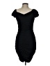 Planet Gold Solid Black Cocktail Dress Size L - photo 1
