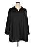 DR2 100% Polyester Black 3/4 Sleeve Blouse Size 3X - photo 1