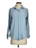 Ultra Flirt 100% Polyester Solid Blue Long Sleeve Blouse Size XS - photo 1