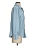 Ultra Flirt 100% Polyester Solid Blue Long Sleeve Blouse Size XS - photo 4