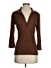 Sharagano Brown 3/4 Sleeve Top Size 2 - photo 1