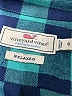 Vineyard Vines Performance Checkered-gingham Teal Long Sleeve Button-Down Shirt Size 6 - photo 7