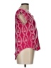 Solitaire 100% Rayon Pink Short Sleeve Blouse Size L - photo 4