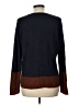 Eileen Fisher Color Block Brown Blue Pullover Sweater Size L - photo 2