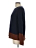 Eileen Fisher Color Block Brown Blue Pullover Sweater Size L - photo 5