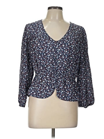 Madewell Silk Button-Front Peplum Top in Harvest Vine (view 1)