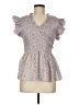 THML 100% Polyester Pink Short Sleeve Blouse Size M - photo 1