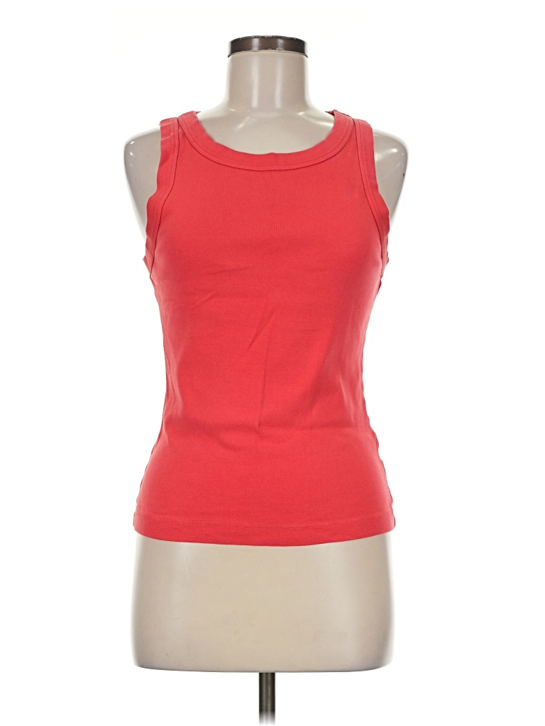 Pre-owned Michael Stars Tank Top Red Halter Neckline Tops