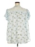 Suzanne Betro Blue Short Sleeve Blouse Size 3X - photo 2