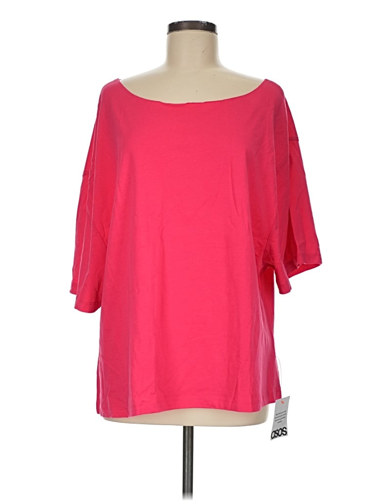 Pre-owned Asos Design 3/4 Sleeve T-shirt In Pink