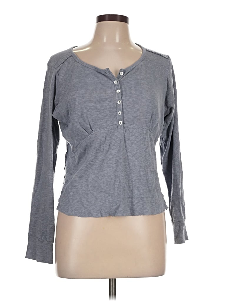 Pre-owned Lucky Brand Cardigan Sweater In Gray