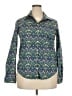 Assorted Brands 100% Cotton Print Teal Long Sleeve Button-Down Shirt Size 18 - photo 1