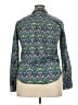 Assorted Brands 100% Cotton Print Teal Long Sleeve Button-Down Shirt Size 18 - photo 2