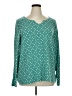 Kim Rogers Polka Dots Teal Long Sleeve Blouse Size XL - photo 1