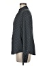 Ann Taylor 100% Polyester Polka Dots Stripes Blue Black Long Sleeve Blouse Size 8 - photo 5