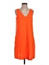 Halogen 100% Polyester Solid Orange Casual Dress Size S - photo 1