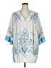 Unbranded 100% Polyester Blue Short Sleeve Blouse Size XL - photo 1