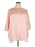 Roaman's 100% Polyester Pink 3/4 Sleeve Top Size 22 - 26 (1X) - photo 1