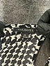 Talbots 100% Polyester Houndstooth Black 3/4 Sleeve Blouse Size XL - photo 7