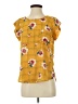 Sweet Rain 100% Polyester Yellow Short Sleeve Blouse Size S - photo 1