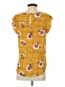 Sweet Rain 100% Polyester Yellow Short Sleeve Blouse Size S - photo 2