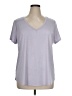 90 Degree by Reflex Gray Purple Short Sleeve Top Size 1X - photo 1