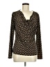 MICHAEL Michael Kors Gold Black Long Sleeve Blouse Size M - photo 1