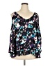 Boutique + 100% Polyester Blue Sleeveless Blouse Size 3X Plus - photo 1