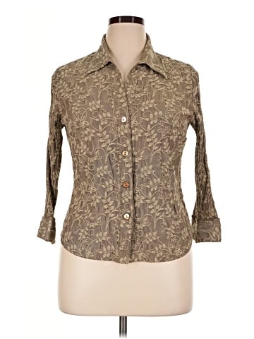 DressBarn 3/4 Sleeve Button-Down Shirt (view 1)