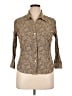 DressBarn Animal Print Brown 3/4 Sleeve Button-Down Shirt Size XL (estimated) - photo 1