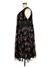 Roaman's 100% Polyester Floral Black Casual Dress Size 28w - photo 5