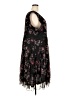 Roaman's 100% Polyester Floral Black Casual Dress Size 28w - photo 4