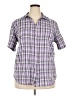 Volcom 100% Cotton Purple Short Sleeve Button-Down Shirt Size 2X - photo 1