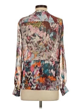 BCBGMAXAZRIA Long Sleeve Silk Top (view 2)