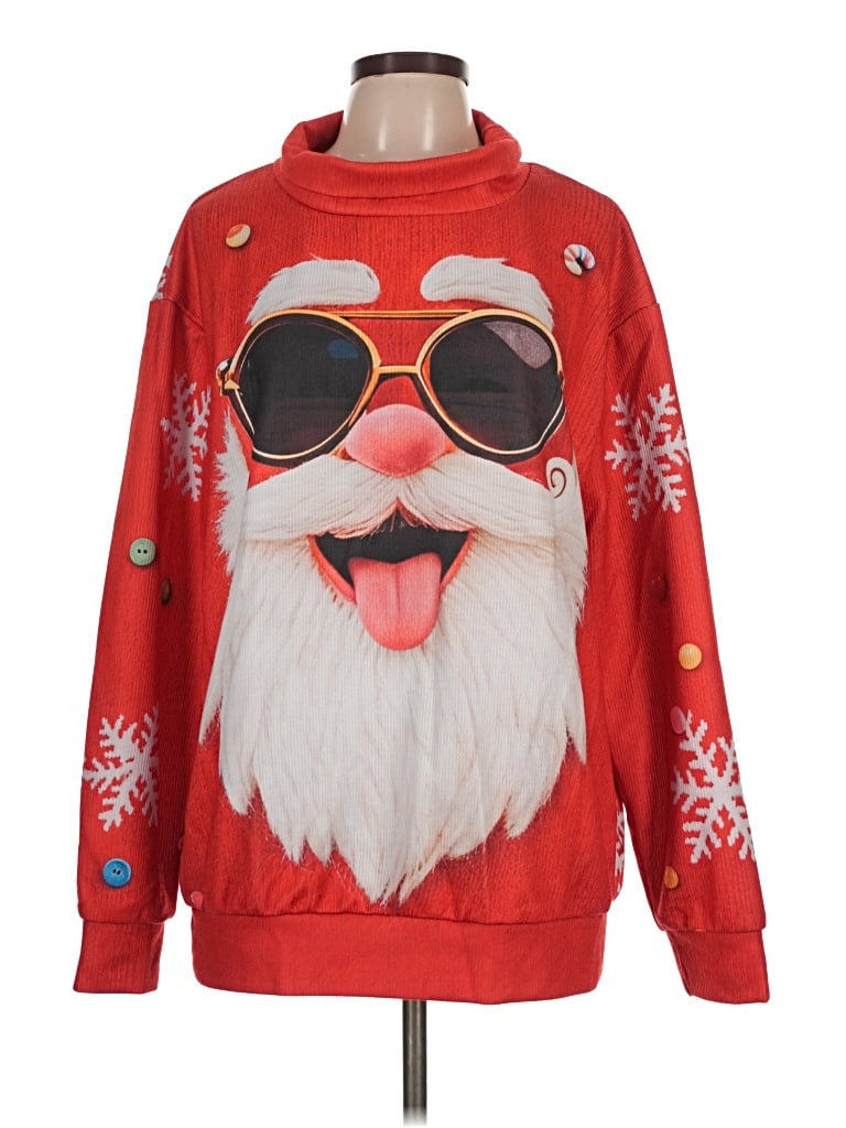 Pre-owned Unbranded Pullover Sweater In Red