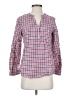 Alya 100% Cotton Checkered-gingham Pink 3/4 Sleeve Blouse Size S - photo 1
