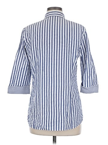 Lafayette 148 New York 3/4 Sleeve Button-Down Shirt (view 2)