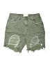 ONETEASPOON 100% Cotton Camo Green Denim Shorts Size 28 waist - photo 1