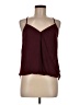 Lily White 100% Polyester Burgundy Sleeveless Blouse Size M - photo 1