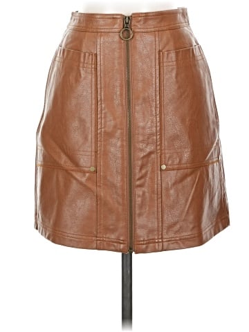 Pilcro Faux Leather Skirt (view 1)