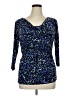 Chaus Blue 3/4 Sleeve Top Size XL - photo 1